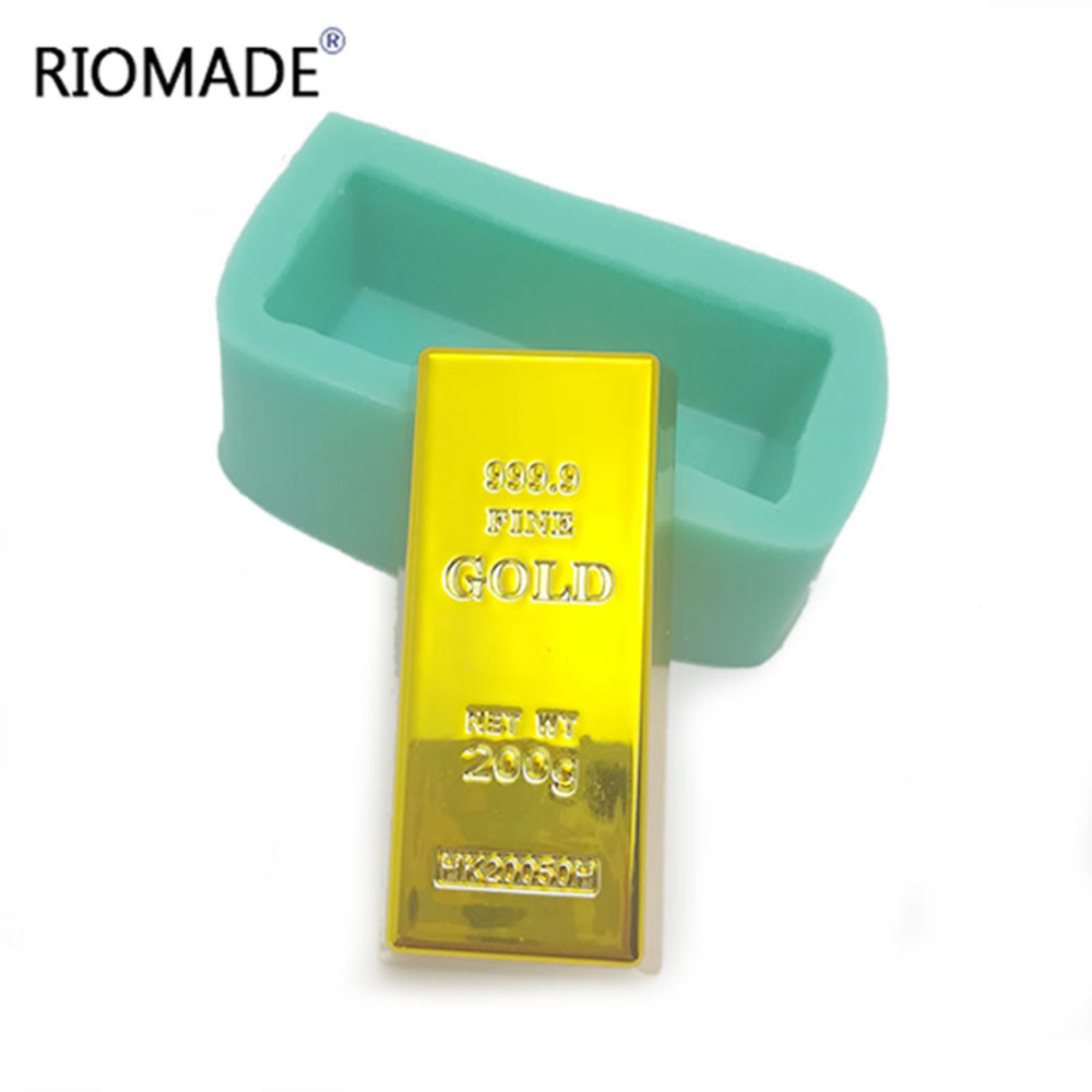 Candle Molds - แม่พิมพ์ซิลิโคนรูปทองคำสำหรับตกแต่งเค้ก ช็อคโกแลต สบู่ทำมือ เทียน ทองคำแท่ง ฟองดองท์
