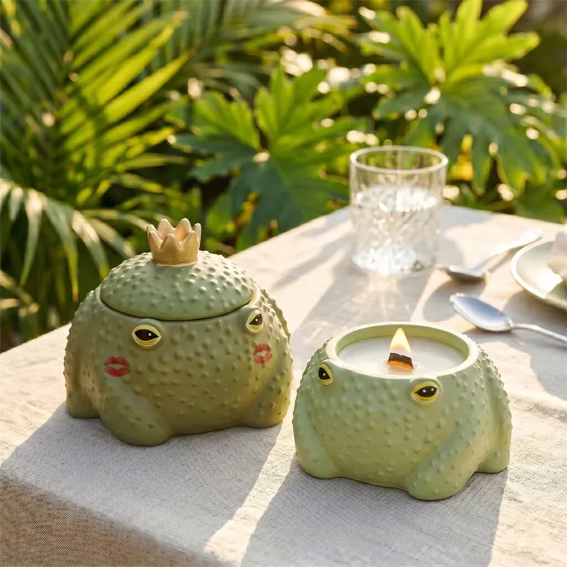 Candle Molds - แม่พิมพ์ซิลิโคนสำหรับทำเทียนรูปกบเจ้าชาย สำหรับงาน DIY เทียนทำมือ ภาชนะใส่เทียน เจสมอนไนต์
