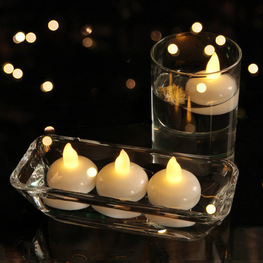 Paraffin Wax - ไฟ LED ลอยน้ำกันน้ำ 12 ชิ้น –
