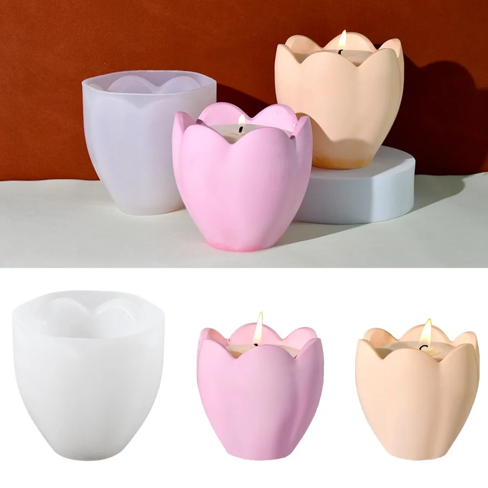 ทิวลิปเทียนผู้ถือแม่พิมพ์ซิลิโ - Candle Containers บทวิจารณ์และราคา