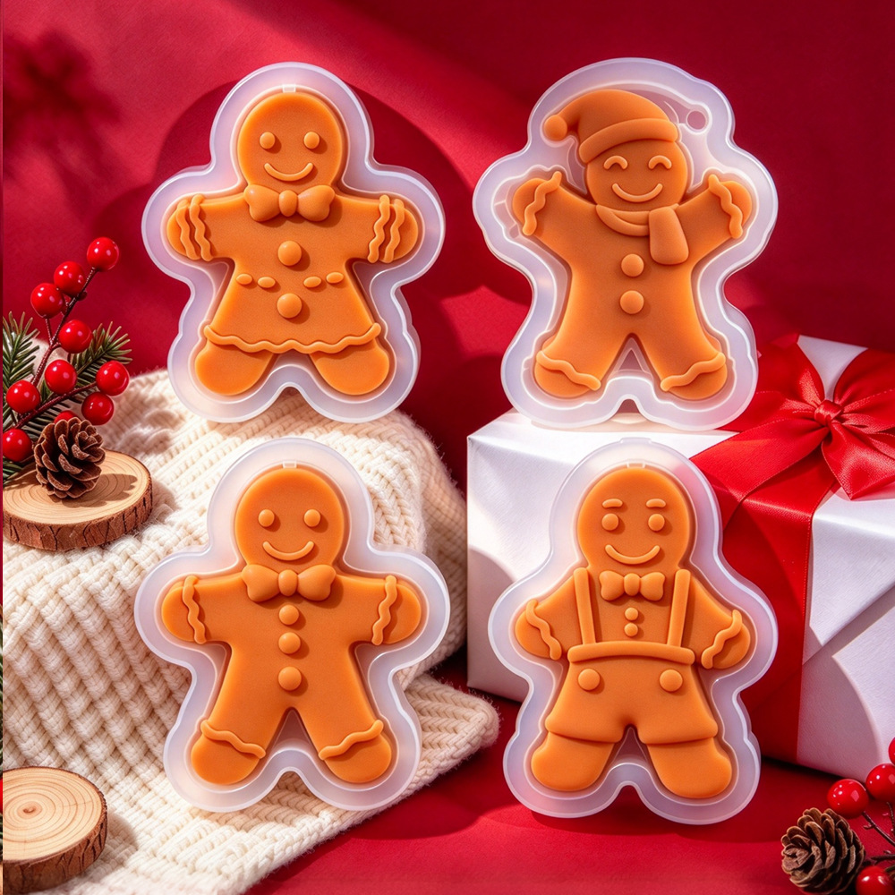 แม่พิมพ์ซิลิโคนรูปขนมปังขิงคริ - Candle Molds บทวิจารณ์และราคา
