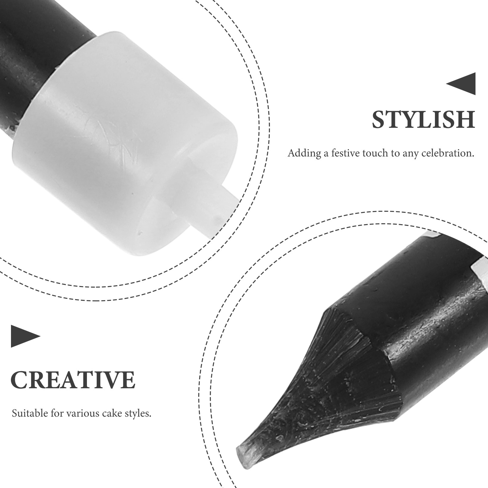 เทียนวันเกิด 12 ชิ้น ลายพิมพ์ส - Paraffin Wax บทวิจารณ์และราคา