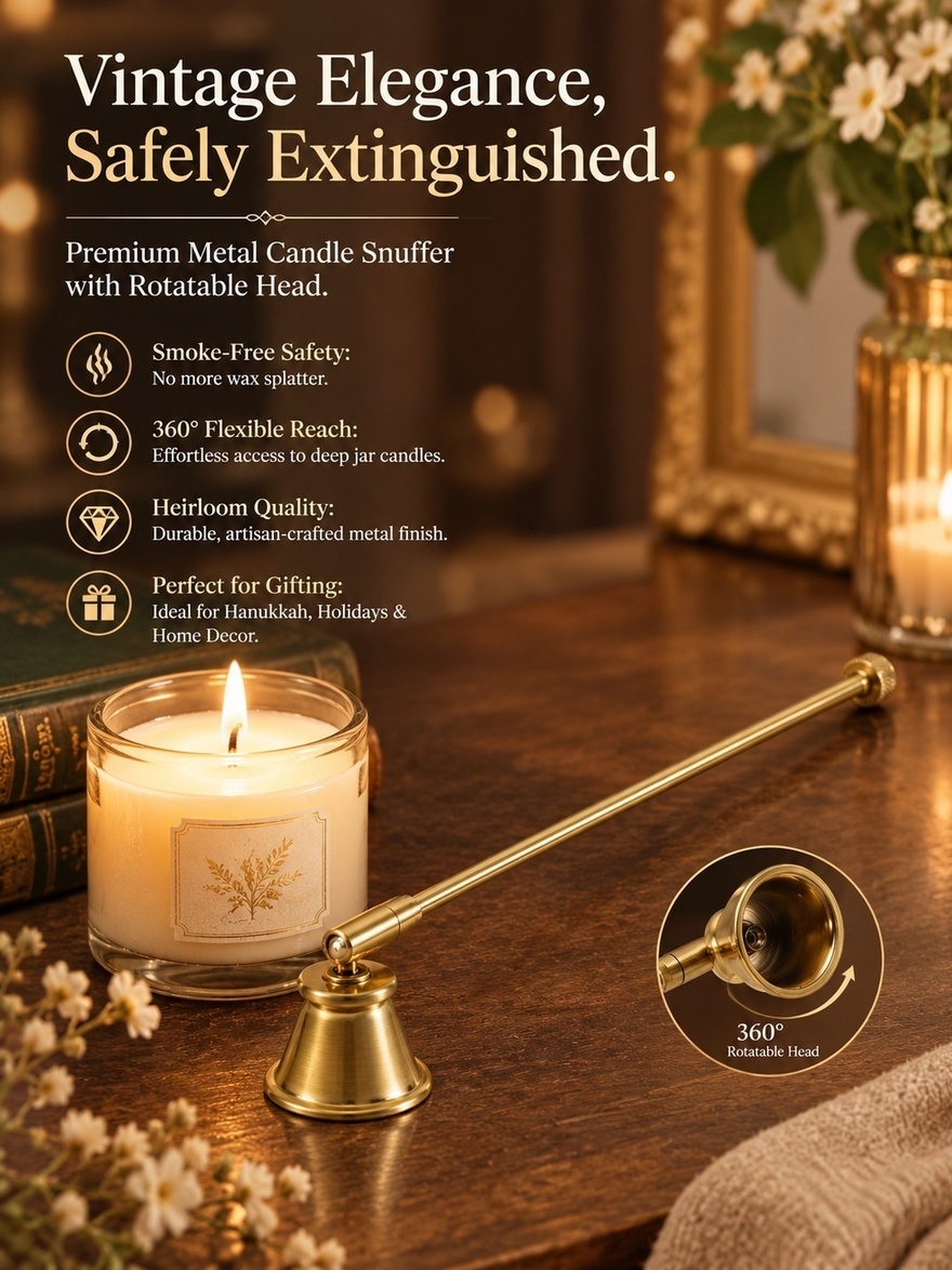 ที่ดับเทียนโลหะสไตล์เรโทร ด้าม - Candle Wick บทวิจารณ์และราคา