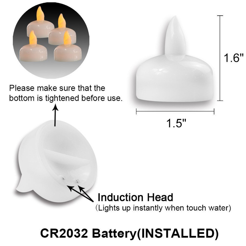 ไฟ LED ลอยน้ำกันน้ำ 12 ชิ้น –  - Paraffin Wax บทวิจารณ์และราคา