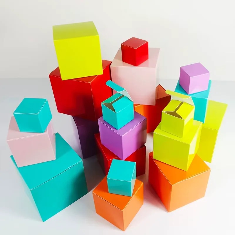 กล่องกระดาษพับได้หลากสี กล่องข - Candle Containers บทวิจารณ์และราคา
