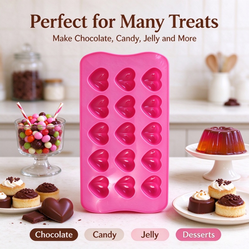 แม่พิมพ์ซิลิโคนรูปหัวใจ 3 มิติ - Candle Molds บทวิจารณ์และราคา