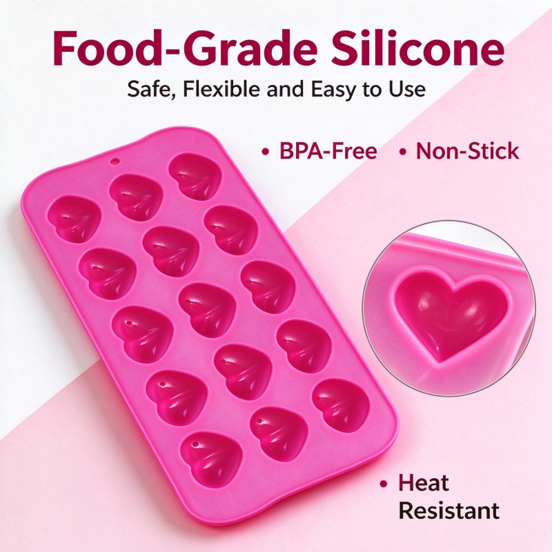 แม่พิมพ์ซิลิโคนรูปหัวใจ 3 มิติ - Candle Molds บทวิจารณ์และราคา